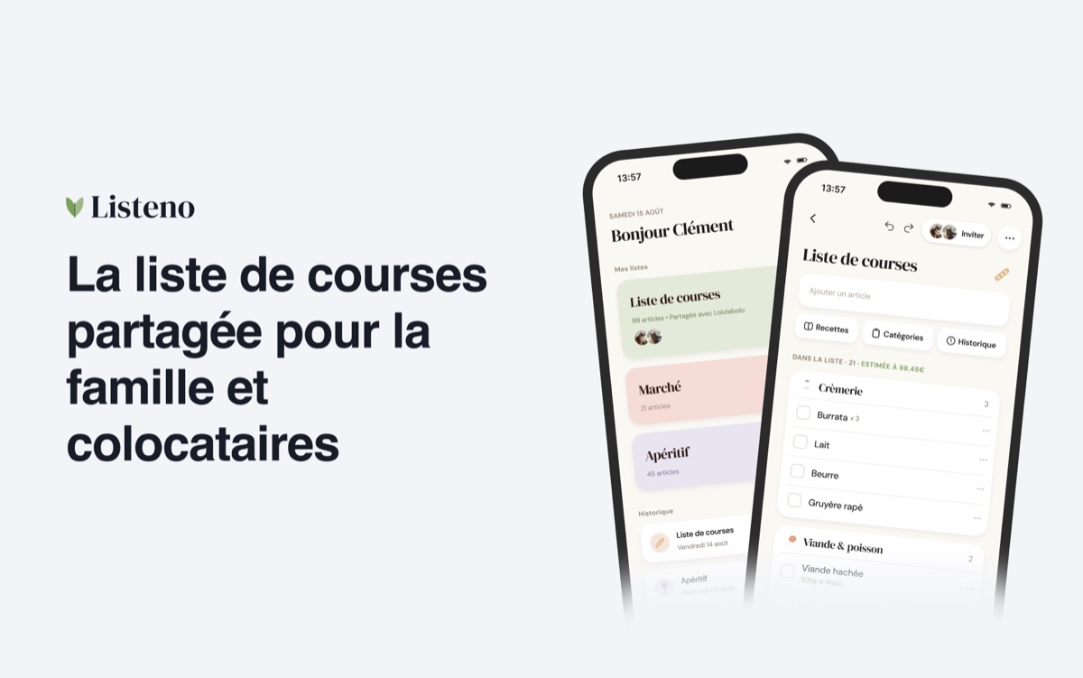 Listeno, la liste de courses partagée
